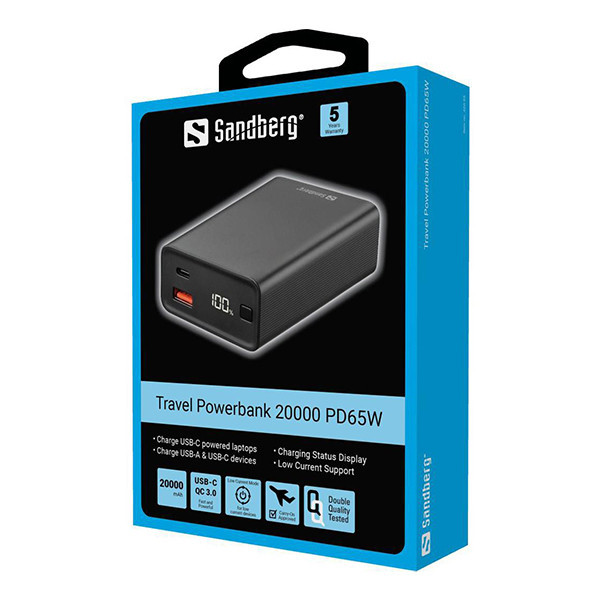 Sandberg PD65W travel powerbank (20000 mAh) ASA02446 - 3