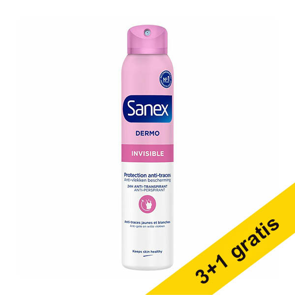 Aanbieding: 4x Sanex Dermo Invisible deodorant spray (200 ml) SSA06104 - 1