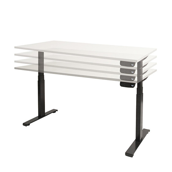 Schaffenburg Dextro Plus zit-sta bureau aluminium onderstel licht kersen blad 140 x 80 cm DEXP-148-HAVA-M25 415031 - 5