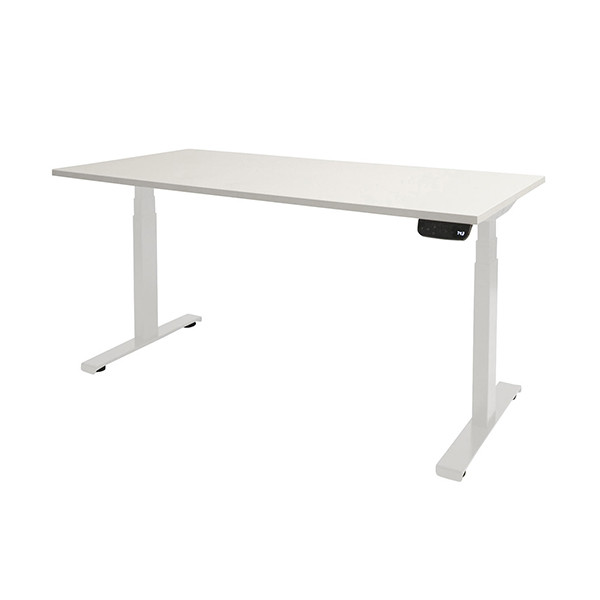 Schaffenburg Dextro Plus zit-sta bureau wit onderstel krijtwit blad 120 x 80 cm DEXP-128-WIRW-M25 415050 - 1