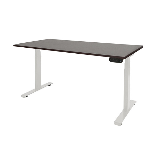 Schaffenburg Dextro Plus zit-sta bureau wit onderstel logan eiken blad 180 x 90 cm DEXP-189-LOGW-M25 415069 - 1