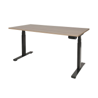 Schaffenburg Dextro Plus zit-sta bureau zwart onderstel licht kersen blad 120 x 80 cm DEXP-128-HAVZ-M25 415005