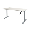 Schaffenburg Dextro Slinger zit-sta bureau aluminium onderstel krijtwit blad 140 x 80 cm 415255 - 1
