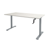 Schaffenburg Dextro Slinger zit-sta bureau aluminium onderstel krijtwit blad 180 x 80 cm 415256 - 1