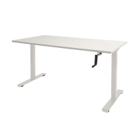 Schaffenburg Dextro Slinger zit-sta bureau wit onderstel krijtwit blad 180 x 80 cm DEX-188-HVS-WIRW-M25 415260