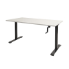 Schaffenburg Dextro Slinger zit-sta bureau zwart onderstel krijtwit blad 140 x 80 cm 415251 - 1