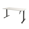 Schaffenburg Dextro Slinger zit-sta bureau zwart onderstel krijtwit blad 180 x 80 cm 415252 - 1