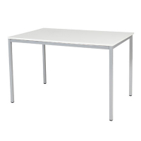 Schaffenburg Domino Basic vergadertafel aluminium onderstel krijtwit blad 120 x 80 cm DOV-B128-WIRA-M25 415169