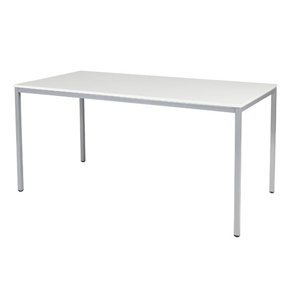 Schaffenburg Domino Basic vergadertafel aluminium onderstel krijtwit blad 160 x 80 cm 415170 - 1