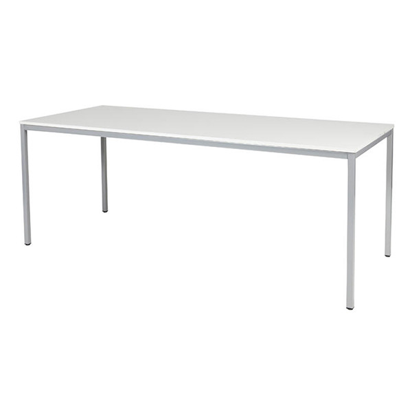 Schaffenburg Domino Basic vergadertafel aluminium onderstel krijtwit blad 200 x 80 cm 415172 - 1