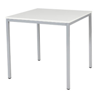 Schaffenburg Domino Basic vergadertafel aluminium onderstel krijtwit blad 80 x 80 cm DOV-B088-WIRA-M25 415168