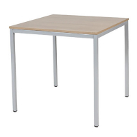 Schaffenburg Domino Basic vergadertafel aluminium onderstel licht kerselaar blad 80 x 80 cm DOV-B088-HAVA-M25 415173