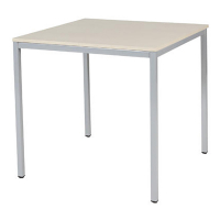 Schaffenburg Domino Basic vergadertafel aluminium onderstel lindberg eiken blad 80 x 80 cm DOV-B088-LERA-M25 415178