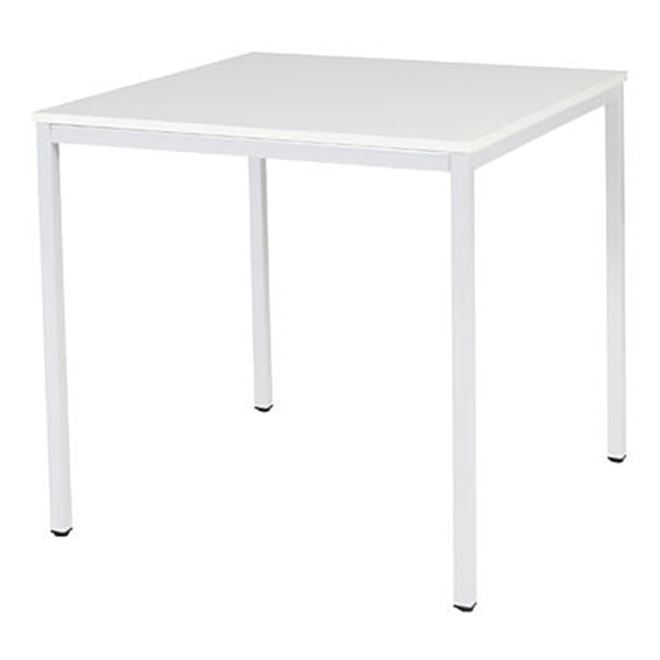 Schaffenburg Domino Basic vergadertafel wit onderstel krijtwit blad 80 x 80 cm DOV-B088-WIRW-M25 415193 - 1