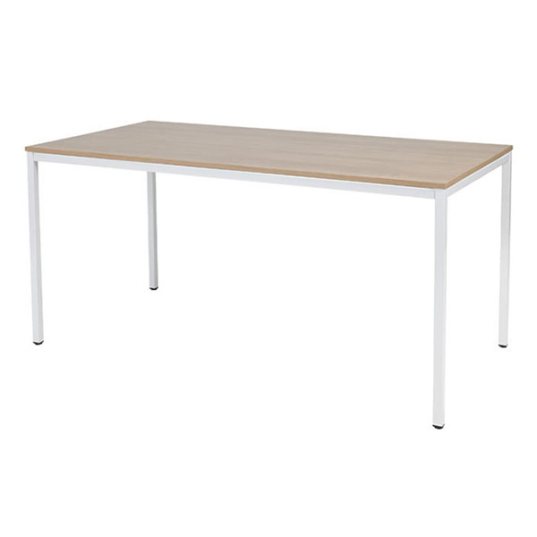 Schaffenburg Domino Basic vergadertafel wit onderstel licht kerselaar blad 160 x 80 cm 415200 - 1