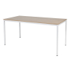 Schaffenburg Domino Basic vergadertafel wit onderstel licht kerselaar blad 160 x 80 cm 415200 - 1