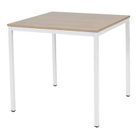 Schaffenburg Domino Basic vergadertafel wit onderstel licht kerselaar blad 80 x 80 cm DOV-B088-HAVW-M25 415198