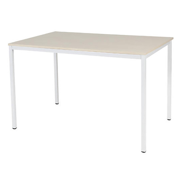 Schaffenburg Domino Basic vergadertafel wit onderstel lindberg eiken blad 120 x 80 cm 415204 - 1