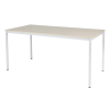 Schaffenburg Domino Basic vergadertafel wit onderstel lindberg eiken blad 160 x 80 cm 415205 - 1