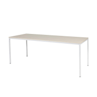 Schaffenburg Domino Basic vergadertafel wit onderstel lindberg eiken blad 200 x 80 cm DOV-B208-LERW-M25 415207