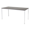 Schaffenburg Domino Basic vergadertafel wit onderstel logan eiken blad 160 x 80 cm 415210 - 1