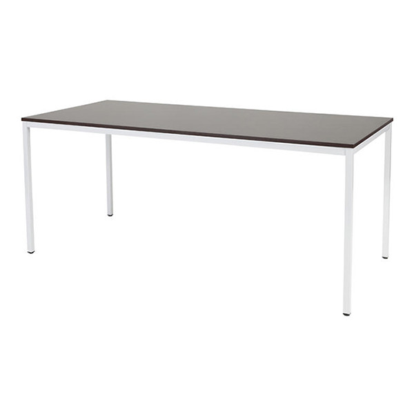 Schaffenburg Domino Basic vergadertafel wit onderstel logan eiken blad 180 x 80 cm 415211 - 1