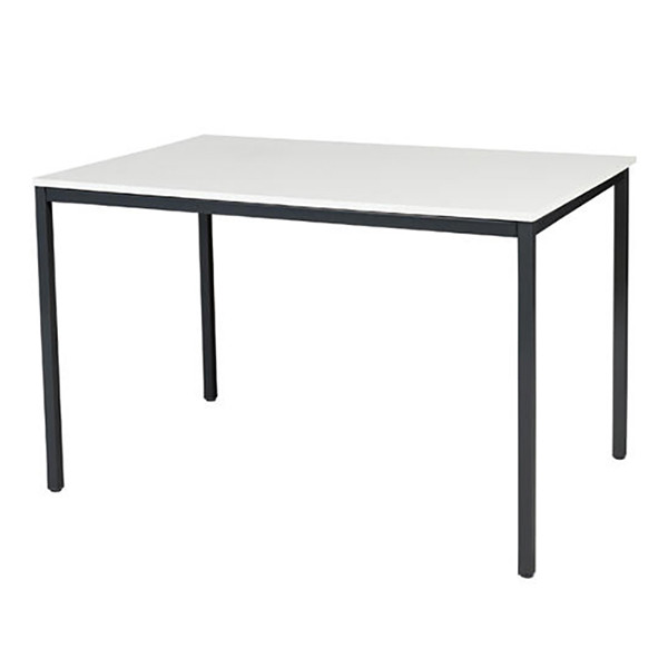 Schaffenburg Domino Basic vergadertafel zwart ondersstel krijtwit blad 120 x 80 cm 415144 - 1