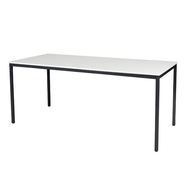 Schaffenburg Domino Basic vergadertafel zwart onderstel krijtwit blad 180 x 80 cm 415146 - 1