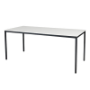 Schaffenburg Domino Basic vergadertafel zwart onderstel krijtwit blad 180 x 80 cm 415146 - 1
