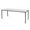 Schaffenburg Domino Basic vergadertafel zwart onderstel krijtwit blad 200 x 80 cm 415147 - 1