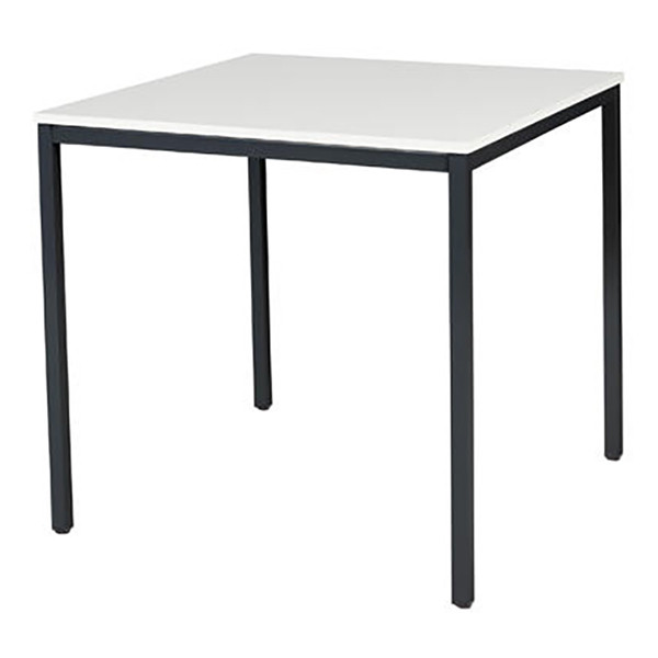 Schaffenburg Domino Basic vergadertafel zwart onderstel krijtwit blad 80 x 80 cm DOV-B088-WIRZ-M25 415143 - 1