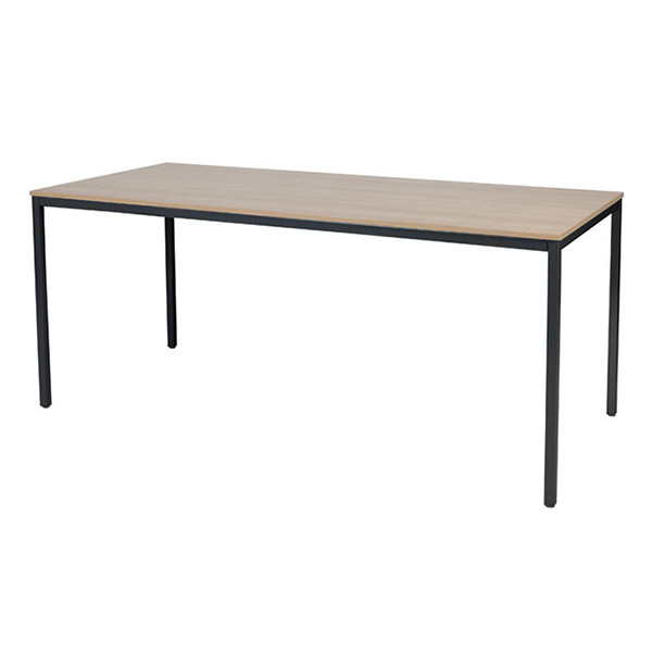 Schaffenburg Domino Basic vergadertafel zwart onderstel licht kerselaar blad 180 x 80 cm 415151 - 1