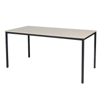 Schaffenburg Domino Basic vergadertafel zwart onderstel lindberg eiken blad 160 x 80 cm DOV-B168-LERZ-M25 415155