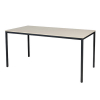 Schaffenburg Domino Basic vergadertafel zwart onderstel lindberg eiken blad 160 x 80 cm 415155 - 1