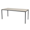 Schaffenburg Domino Basic vergadertafel zwart onderstel lindberg eiken blad 180 x 80 cm 415156 - 1