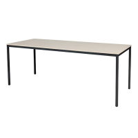 Schaffenburg Domino Basic vergadertafel zwart onderstel lindberg eiken blad 200 x 80 cm DOV-B208-LERZ-M25 415157
