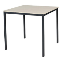 Schaffenburg Domino Basic vergadertafel zwart onderstel lindberg eiken blad 80 x 80 cm DOV-B088-LERZ-M25 415153