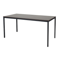 Schaffenburg Domino Basic vergadertafel zwart onderstel logan eiken blad 160 x 80 cm DOV-B168-LOGZ-M25 415160