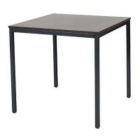 Schaffenburg Domino Basic vergadertafel zwart onderstel logan eiken blad 80 x 80 cm DOV-B088-LOGZ-M25 415158