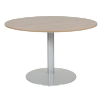 Schaffenburg Linesto vergadertafel rond aluminium onderstel licht kerselaar blad 120 cm breed T-V120-HAVA-M25 415222