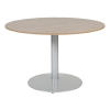 Schaffenburg Linesto vergadertafel rond aluminium onderstel licht kerselaar blad 120 cm breed 415222 - 1