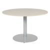 Schaffenburg Linesto vergadertafel rond aluminium onderstel lindberg eiken blad 120 cm breed 415223 - 1