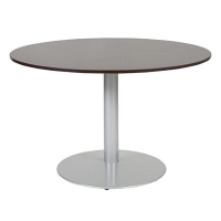 Schaffenburg Linesto vergadertafel rond aluminium onderstel logan eiken blad 120 cm breed T-V120-LOGA-M25 415224