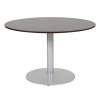 Schaffenburg Linesto vergadertafel rond aluminium onderstel logan eiken blad 120 cm breed 415224 - 1