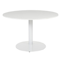 Schaffenburg Linesto vergadertafel rond wit onderstel krijtwit blad 120 cm breed T-V120-WIRW-M25 415225
