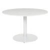 Schaffenburg Linesto vergadertafel rond wit onderstel krijtwit blad 120 cm breed 415225 - 1