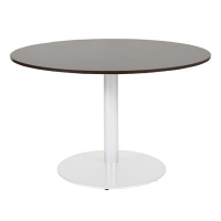 Schaffenburg Linesto vergadertafel rond wit onderstel logan eiken blad 120 cm breed T-V120-LOGW-M25 415228