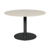 Schaffenburg Linesto vergadertafel rond zwart onderstel lindberg eiken blad 120 cm breed 415219 - 1