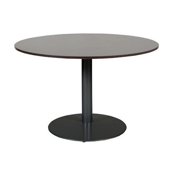 Schaffenburg Linesto vergadertafel rond zwart onderstel logan eiken blad 120 cm breed T-V120-LOGZ-M25 415220 - 1