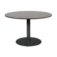 Schaffenburg Linesto vergadertafel rond zwart onderstel logan eiken blad 120 cm breed T-V120-LOGZ-M25 415220